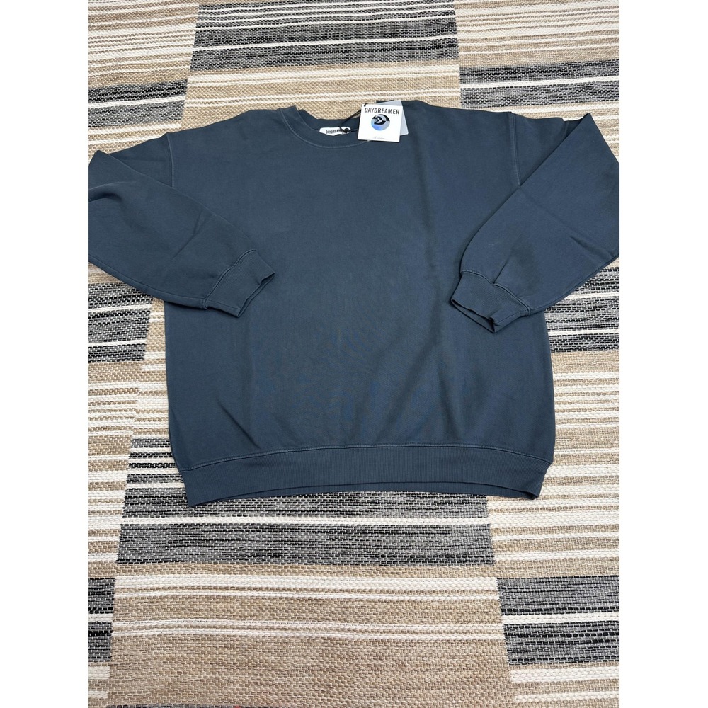 Daydreamer Sweatshirt Women's Large Dark Gray 100% Cotton Fleece Crewneck Casual
